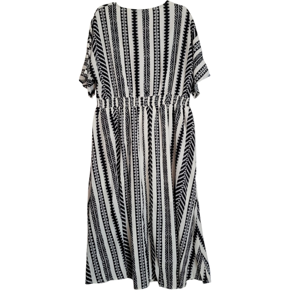 NWT-BloomChic Solid Geometric Dolman Sleeve Pocket Shirred Split Hem Dre… - Picture 12 of 15